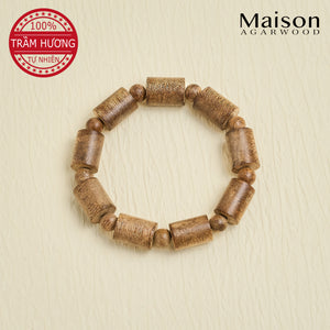 Bamboo Bead Bracelet - 20 Years Old Agarwood