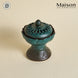 High base lotus ceramic incense burner