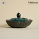 Low base lotus ceramic incense burner